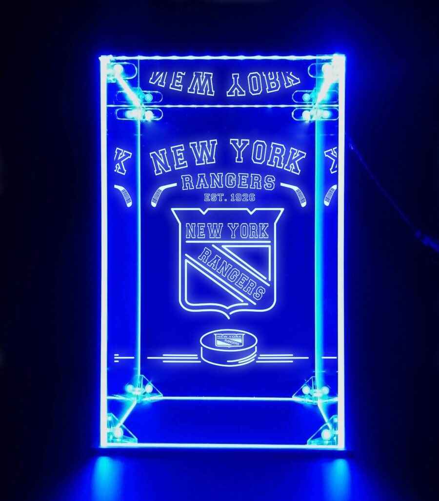 Led Display Case For New York Rangers Sports Memorabilia