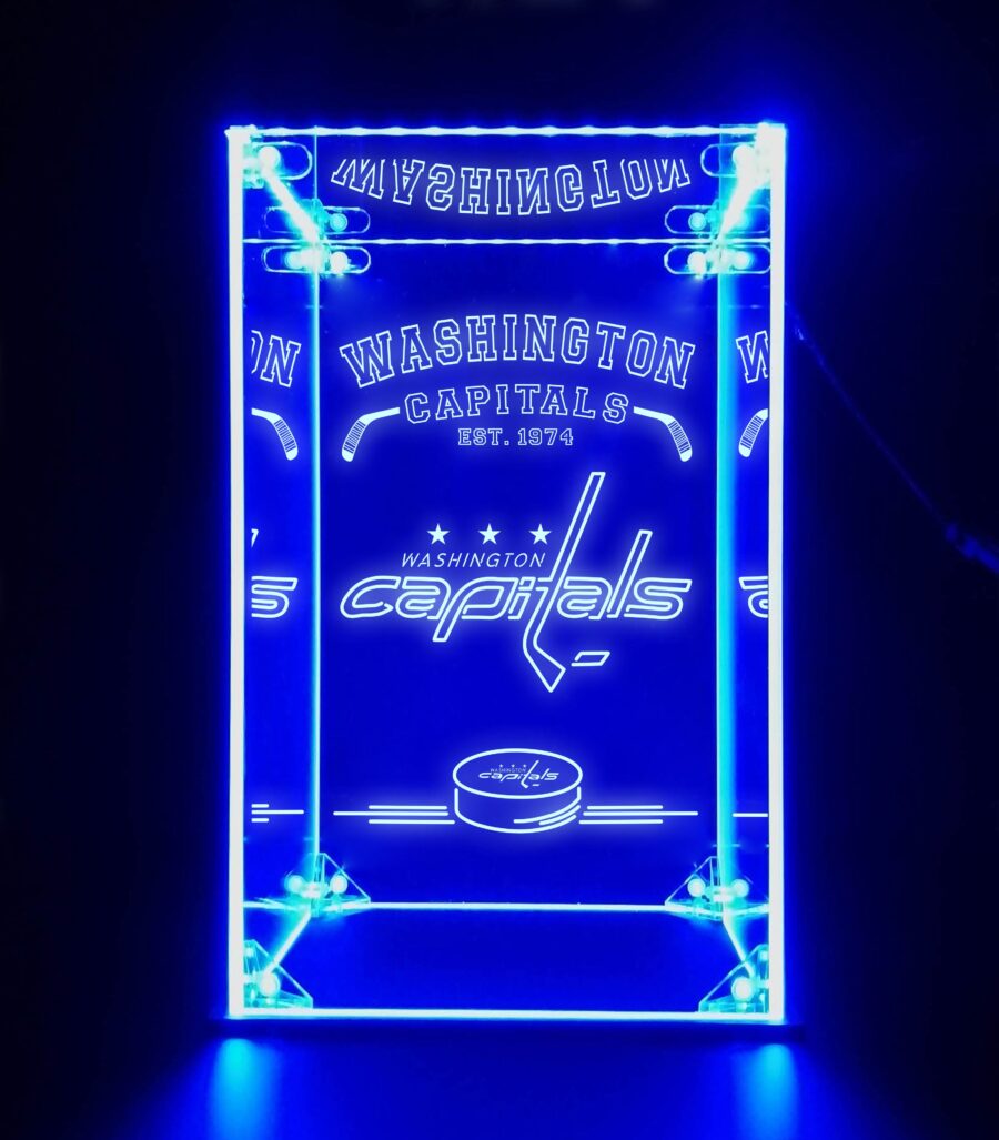 Led Display Case For Washington Capitals Sports Memorabilia