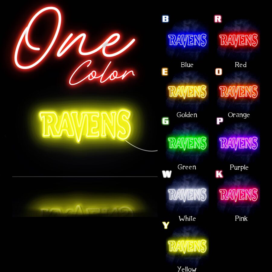 Ravens Large Flex Neon Led Sign - Image 3