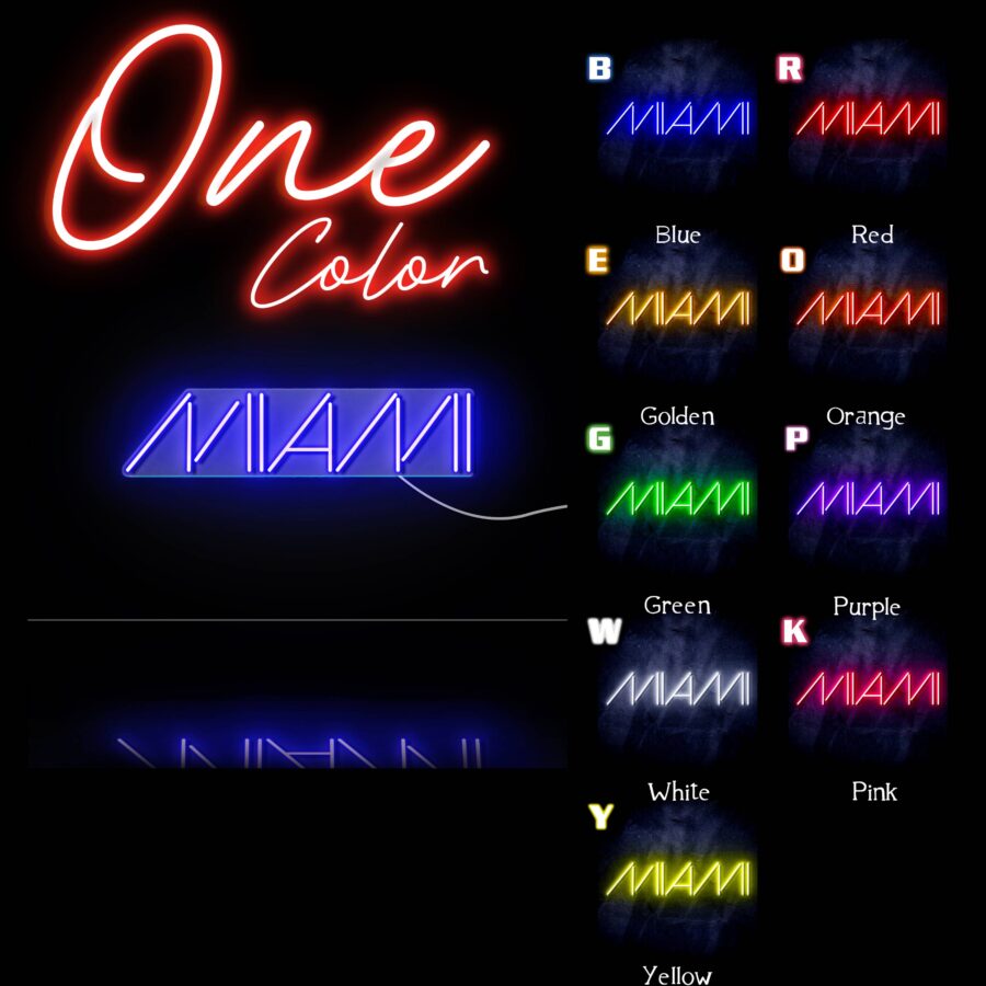 Miami Heat Large Flex Neon Led Sign Style 4 - Image 3