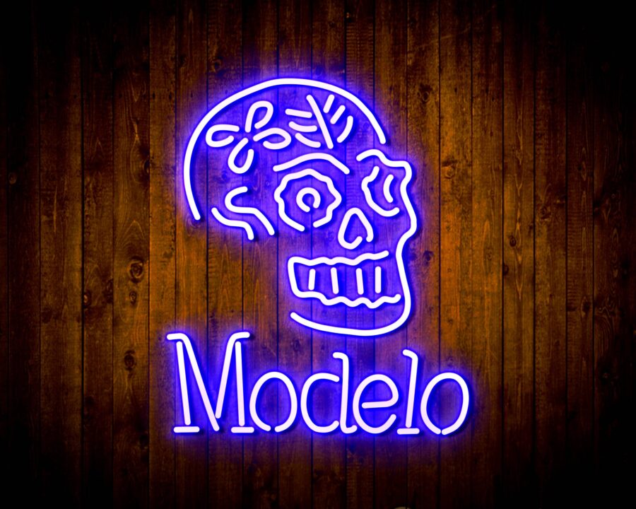 Modelo Beer With Skull Handmade Neon Flex Led Sign - Image 24