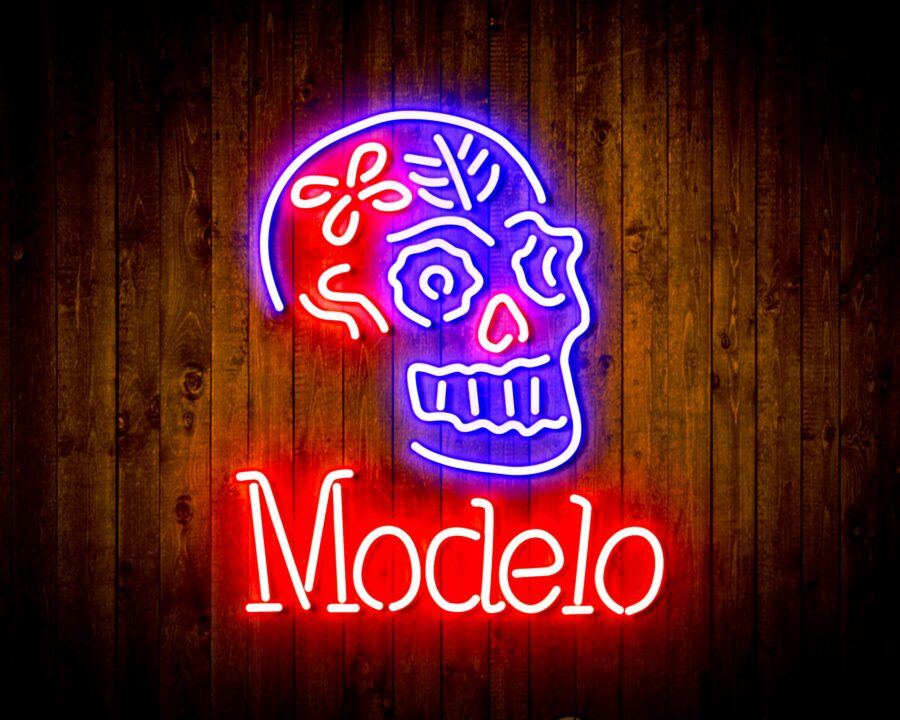 Modelo Beer With Skull Handmade Neon Flex Led Sign - Image 10