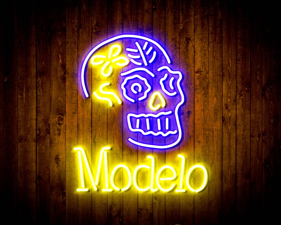 Modelo Beer With Skull Handmade Neon Flex Led Sign - Image 17