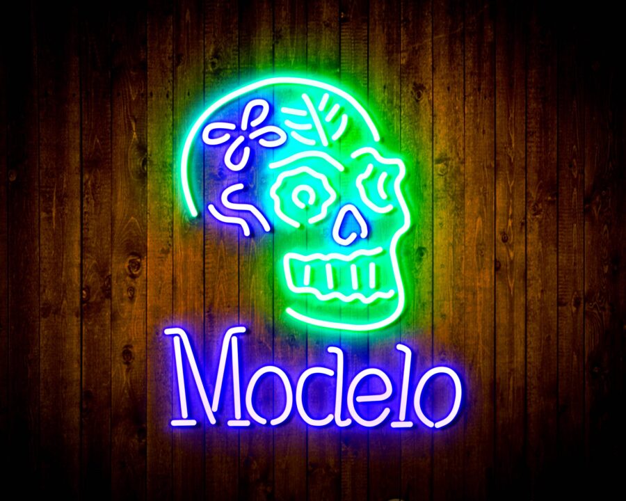Modelo Beer With Skull Handmade Neon Flex Led Sign - Image 23