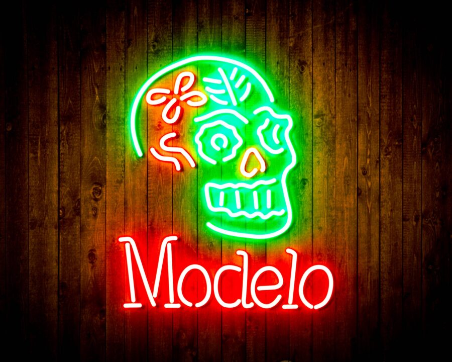 Modelo Beer With Skull Handmade Neon Flex Led Sign - Image 21