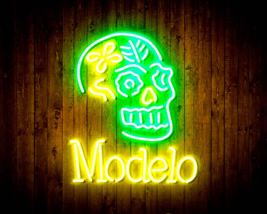 Modelo Beer With Skull Handmade Neon Flex Led Sign - Image 22