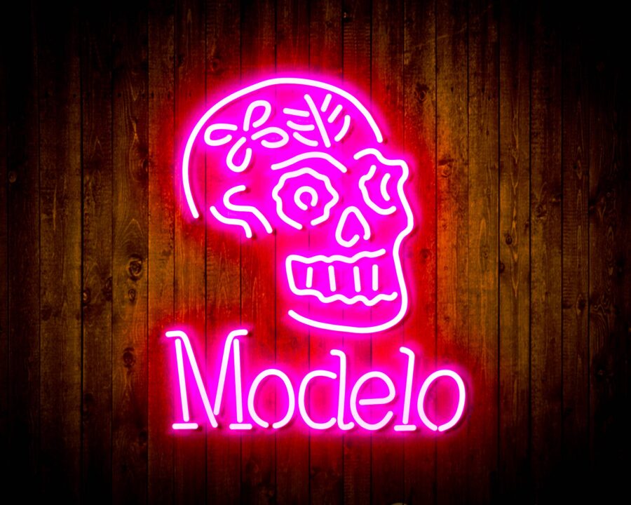 Modelo Beer With Skull Handmade Neon Flex Led Sign - Image 30