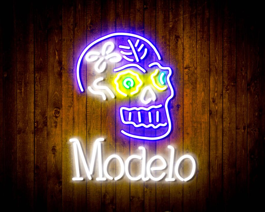 Modelo Beer With Skull Handmade Neon Flex Led Sign - Image 6