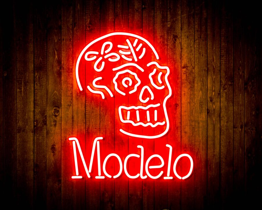 Modelo Beer With Skull Handmade Neon Flex Led Sign - Image 25