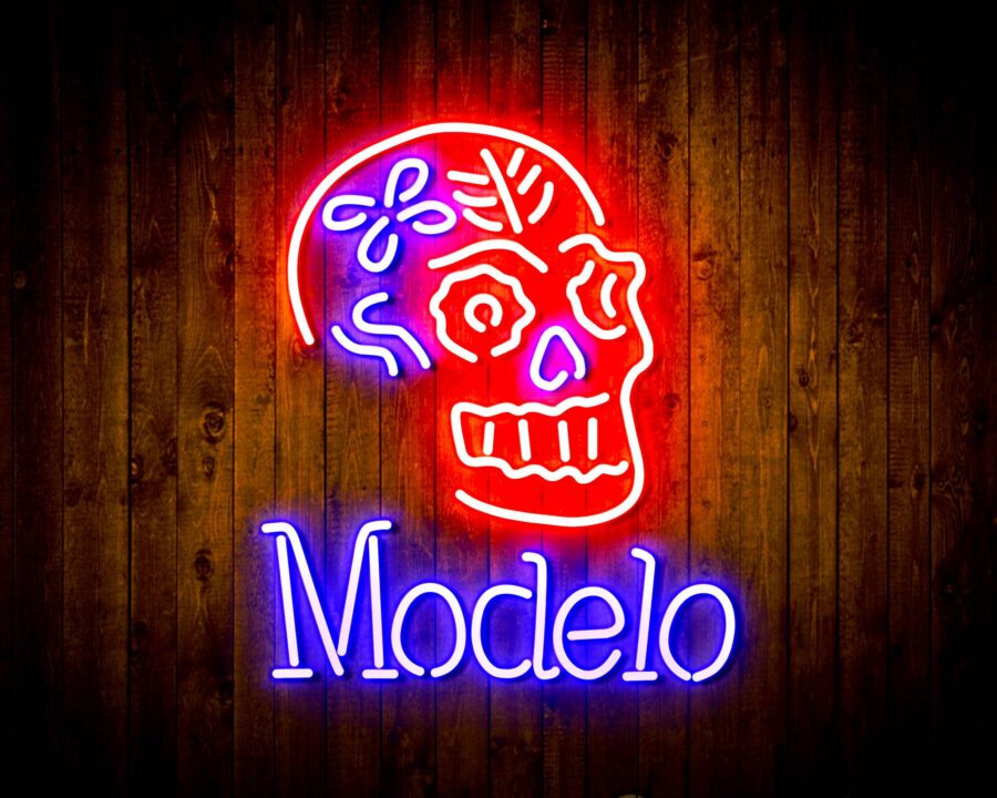 Modelo Beer With Skull Handmade Neon Flex Led Sign - Image 11