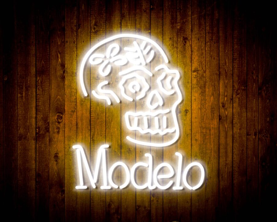 Modelo Beer With Skull Handmade Neon Flex Led Sign - Image 29