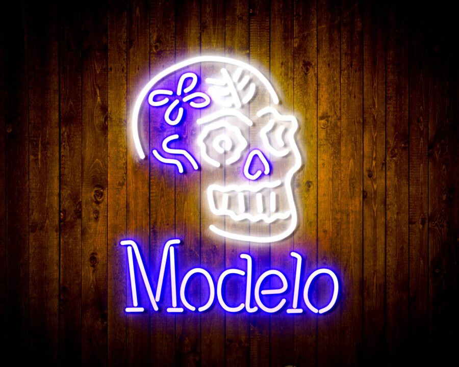 Modelo Beer With Skull Handmade Neon Flex Led Sign - Image 14
