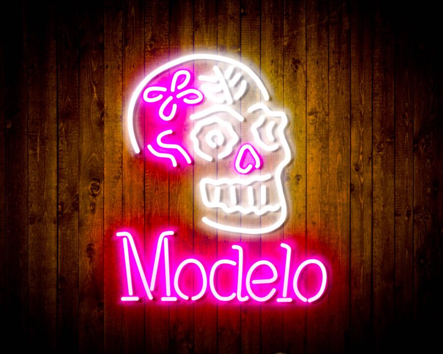 Modelo Beer With Skull Handmade Neon Flex Led Sign - Image 13