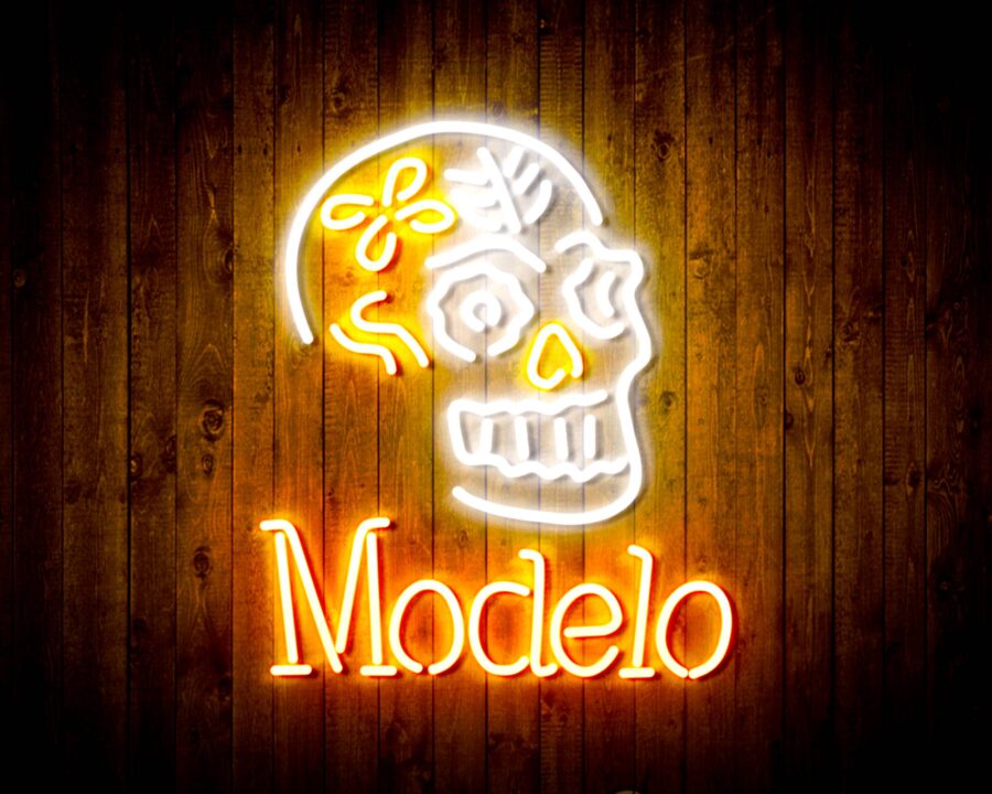 Modelo Beer With Skull Handmade Neon Flex Led Sign - Image 20