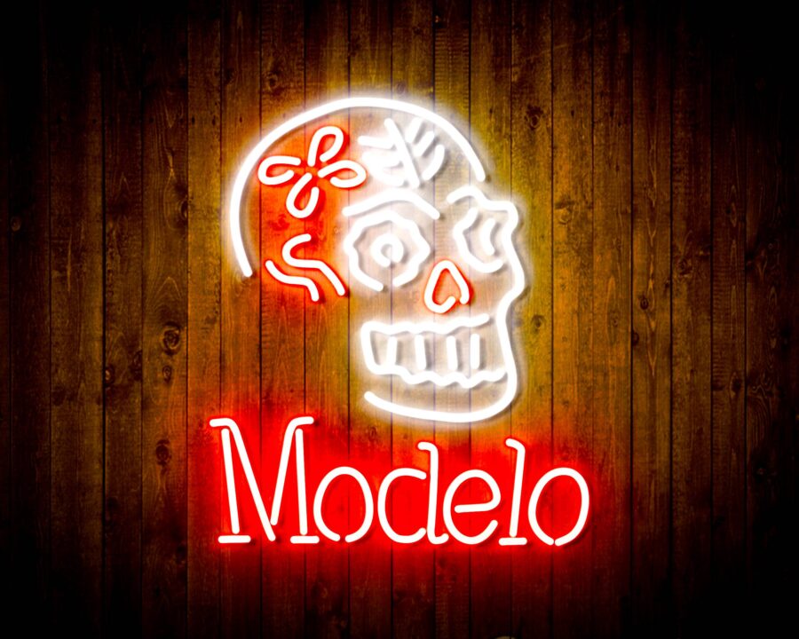 Modelo Beer With Skull Handmade Neon Flex Led Sign - Image 19