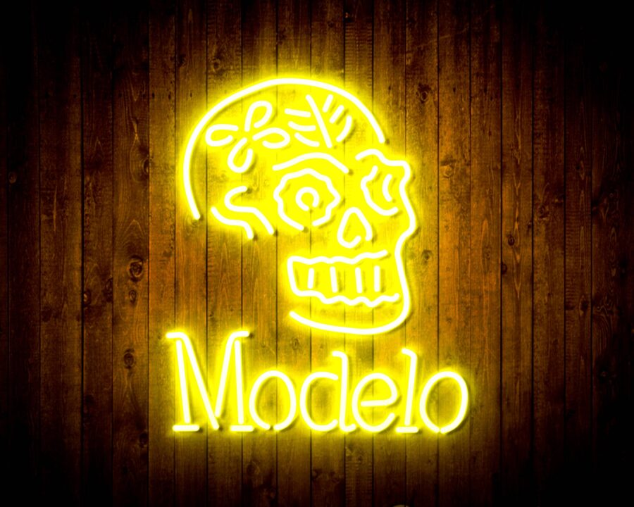 Modelo Beer With Skull Handmade Neon Flex Led Sign - Image 31