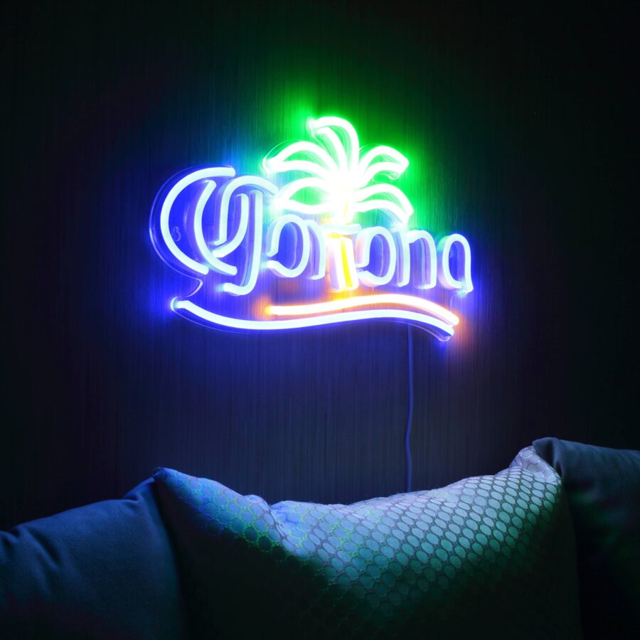Corona Extra With Palm Tree Large Flex Neon Led Sign - Image 2