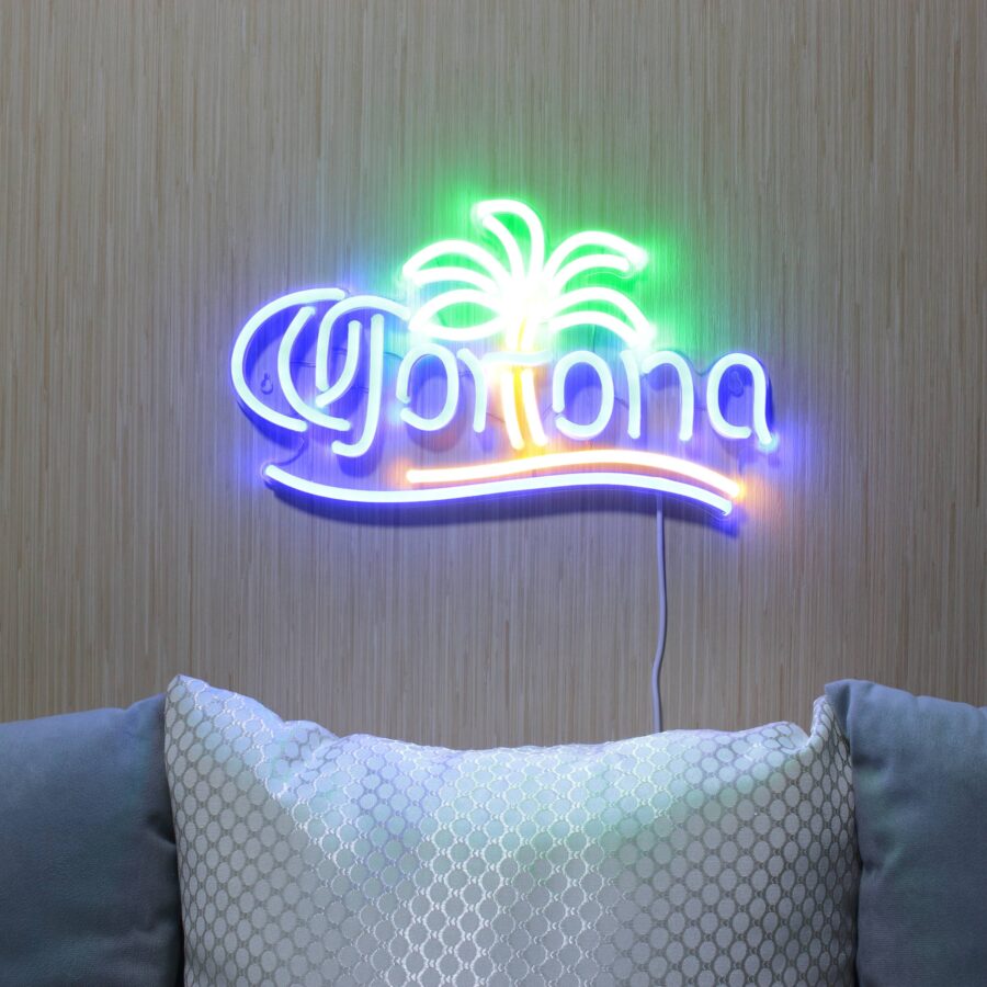 Corona Extra With Palm Tree Large Flex Neon Led Sign - Image 3