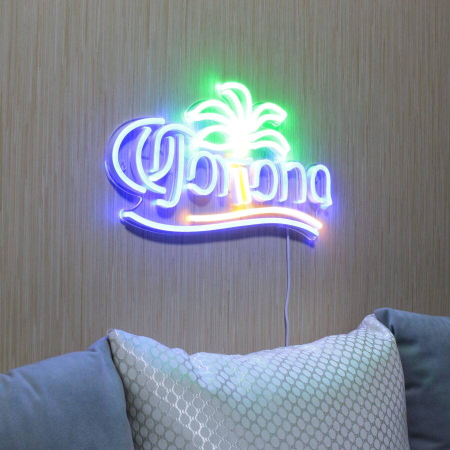Corona Extra With Palm Tree Large Flex Neon Led Sign - Image 4
