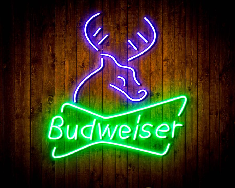 Budweiser Deer Bar Handmade Neon Flex Led Sign - Image 23
