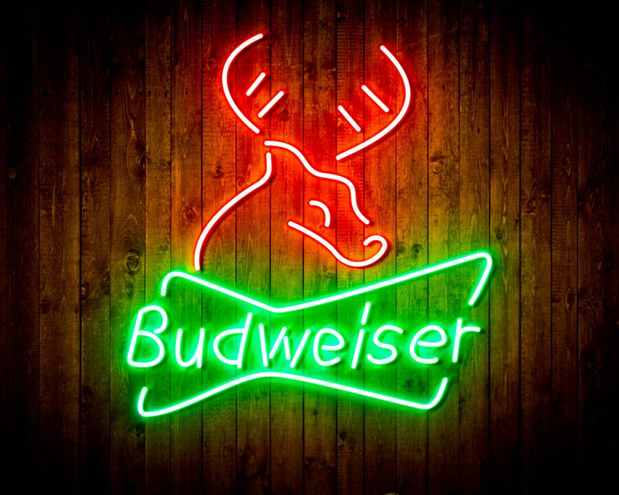 Budweiser Deer Bar Handmade Neon Flex Led Sign - Image 21