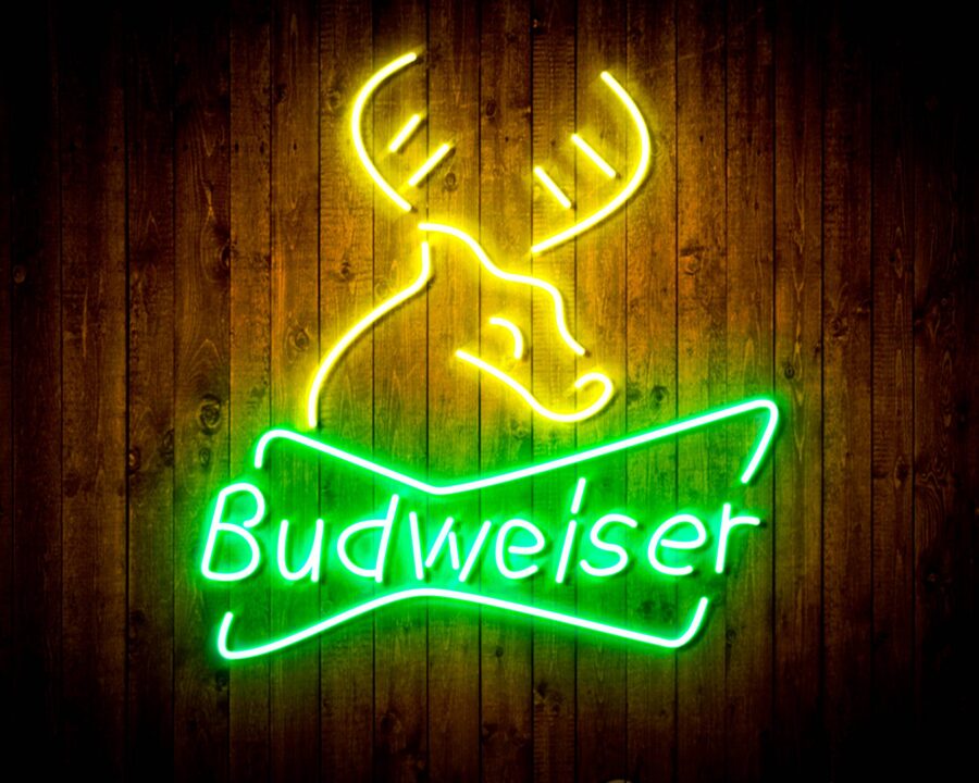 Budweiser Deer Bar Handmade Neon Flex Led Sign - Image 22