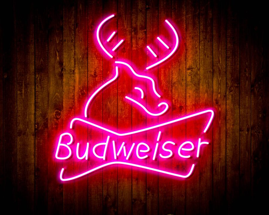 Budweiser Deer Bar Handmade Neon Flex Led Sign - Image 30