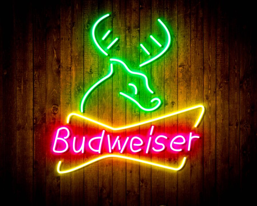 Budweiser Deer Bar Handmade Neon Flex Led Sign - Image 2