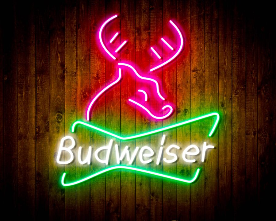 Budweiser Deer Bar Handmade Neon Flex Led Sign - Image 5