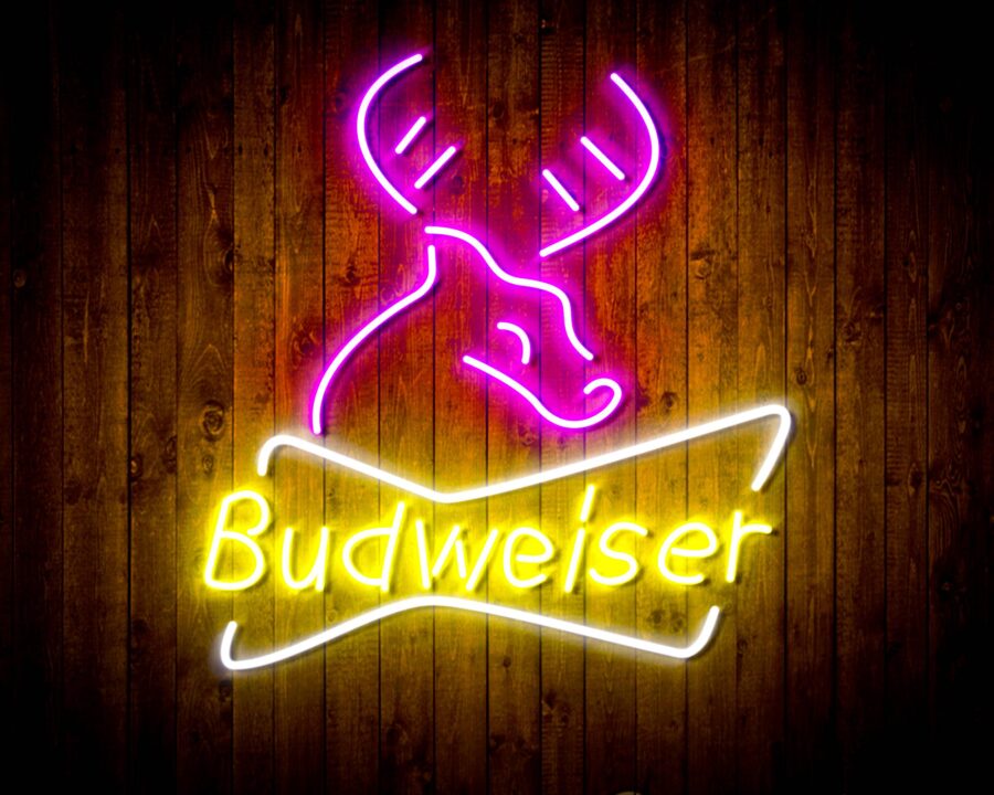 Budweiser Deer Bar Handmade Neon Flex Led Sign - Image 7