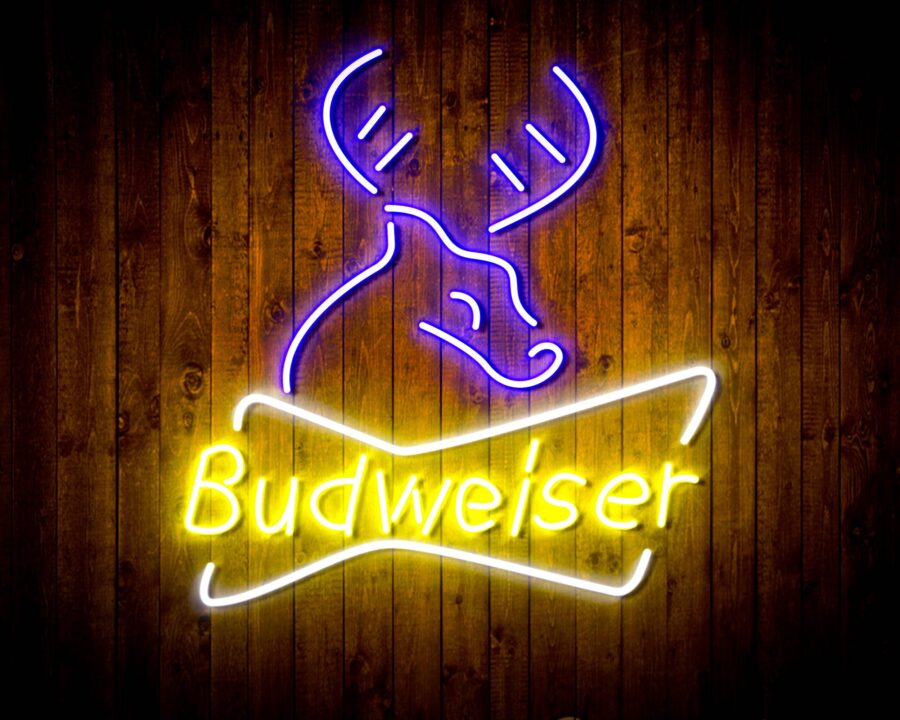 Budweiser Deer Bar Handmade Neon Flex Led Sign - Image 9