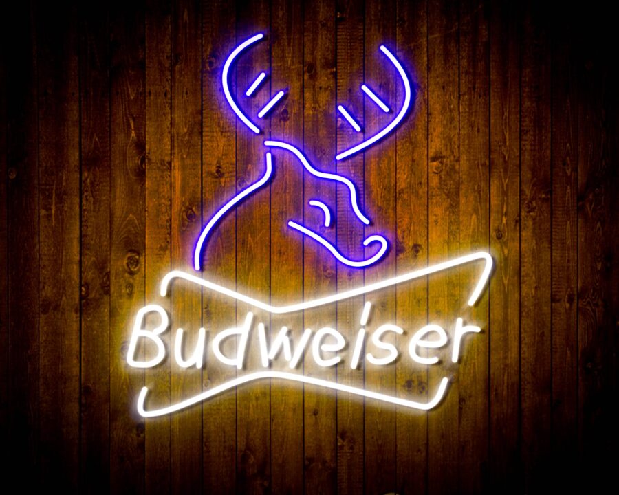 Budweiser Deer Bar Handmade Neon Flex Led Sign - Image 14