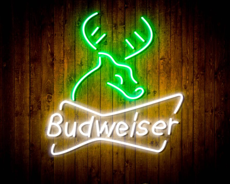 Budweiser Deer Bar Handmade Neon Flex Led Sign - Image 15