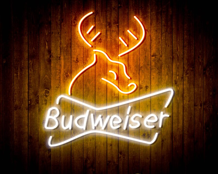 Budweiser Deer Bar Handmade Neon Flex Led Sign - Image 20