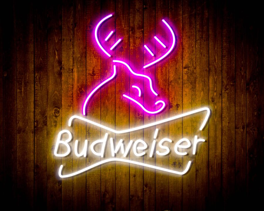 Budweiser Deer Bar Handmade Neon Flex Led Sign - Image 12