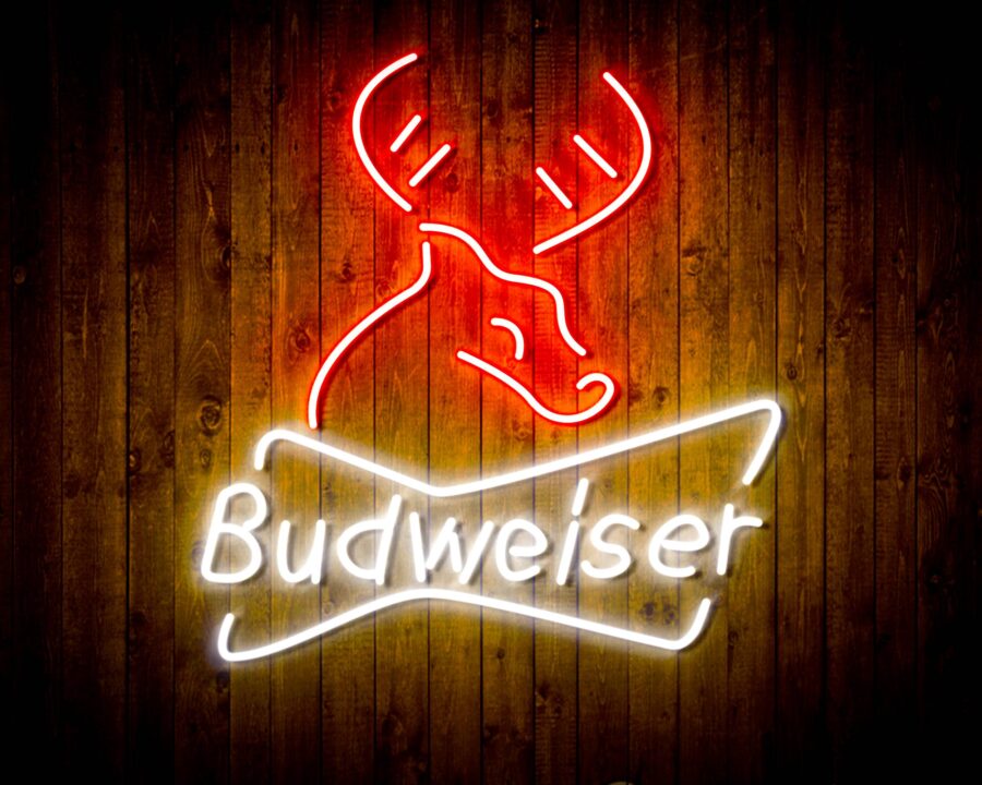 Budweiser Deer Bar Handmade Neon Flex Led Sign - Image 19