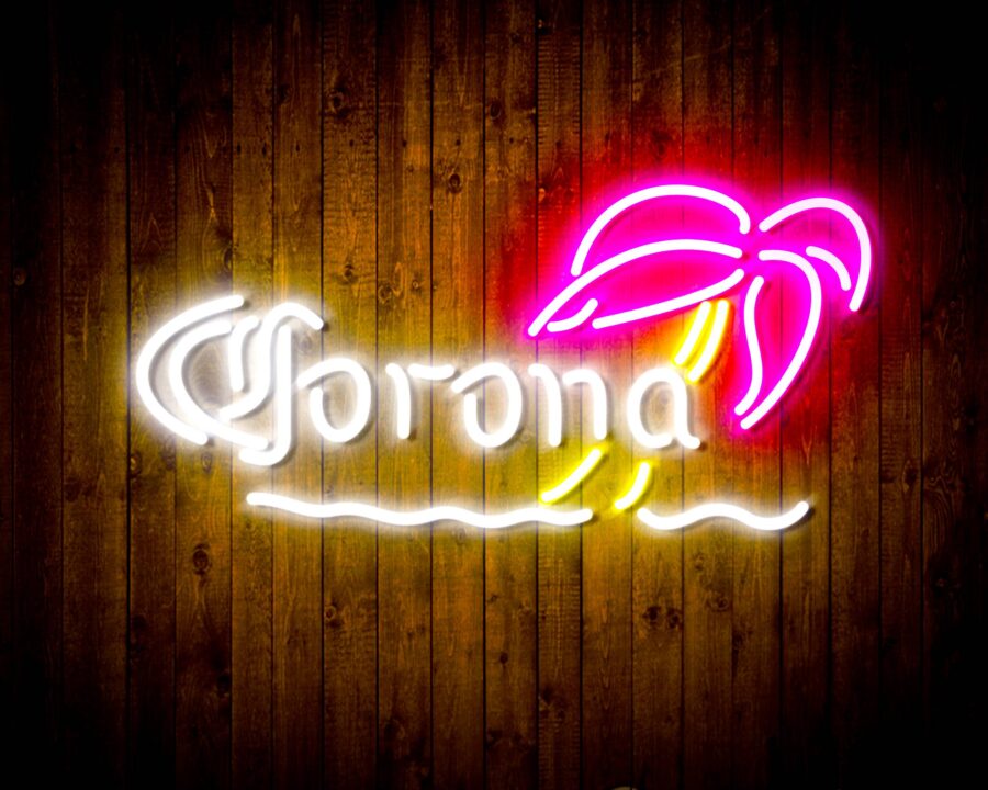 Corona With Palm Tree Handmade Neon Flex Led Sign - Image 4