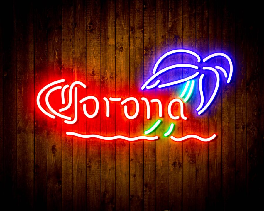 Corona With Palm Tree Handmade Neon Flex Led Sign - Image 5