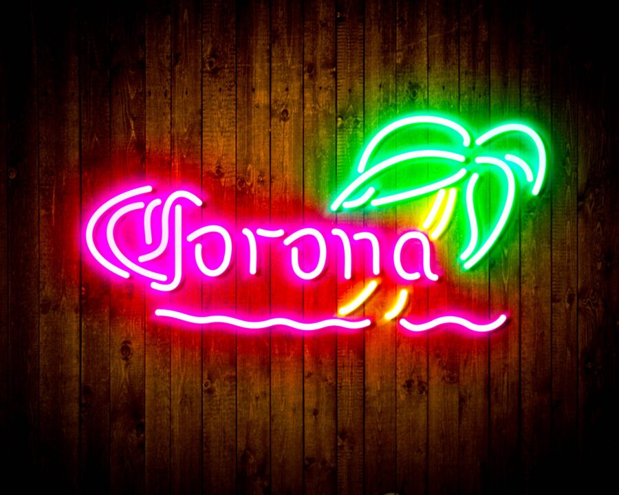 Corona With Palm Tree Handmade Neon Flex Led Sign - Image 6