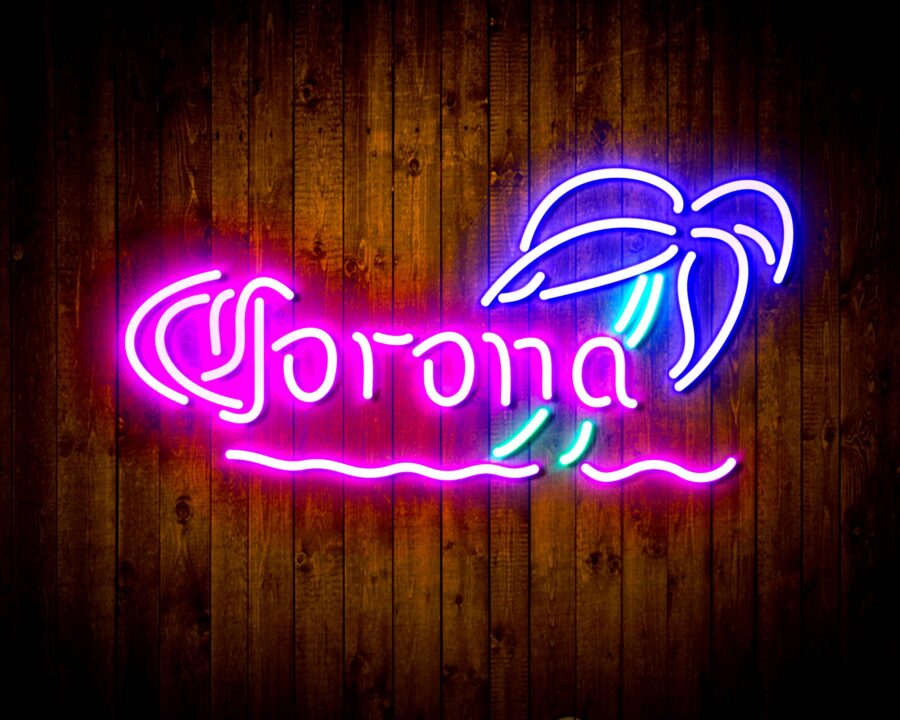 Corona With Palm Tree Handmade Neon Flex Led Sign - Image 7