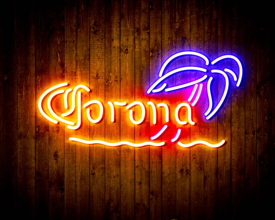 Corona With Palm Tree Handmade Neon Flex Led Sign - Image 8