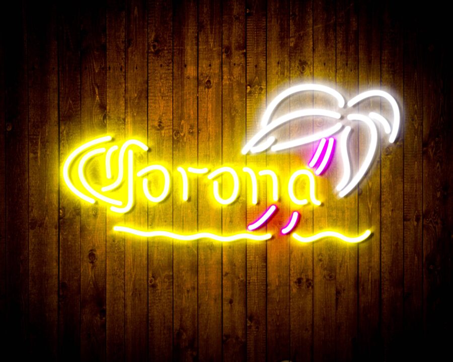 Corona With Palm Tree Handmade Neon Flex Led Sign - Image 9
