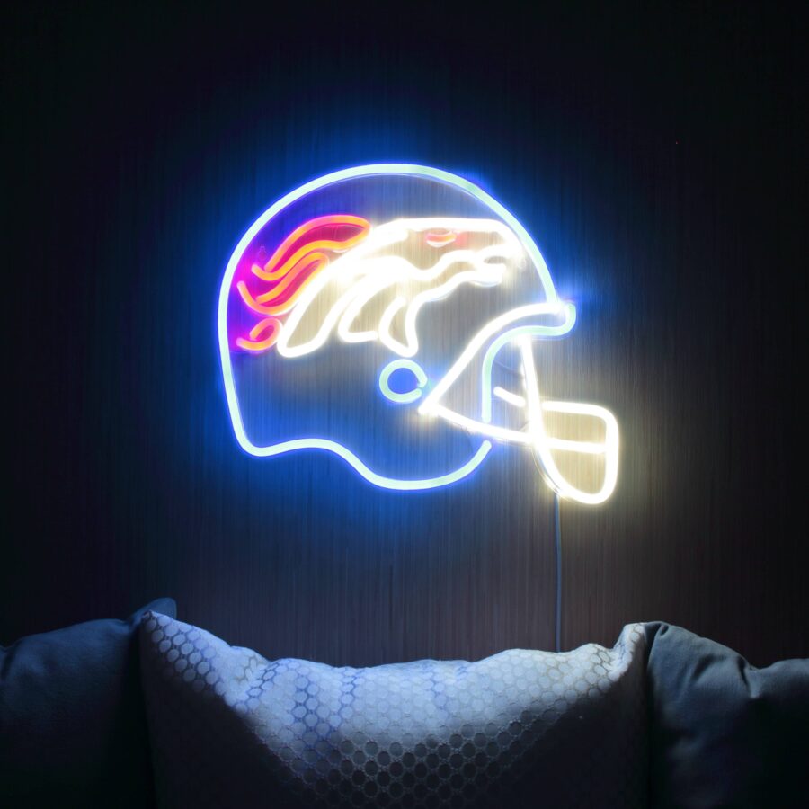 Helmet Denver Broncos Large Flex Neon Led Sign