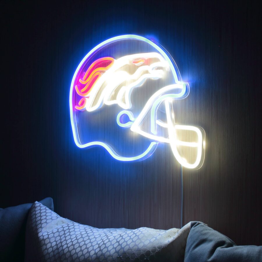 Helmet Denver Broncos Large Flex Neon Led Sign - Image 2
