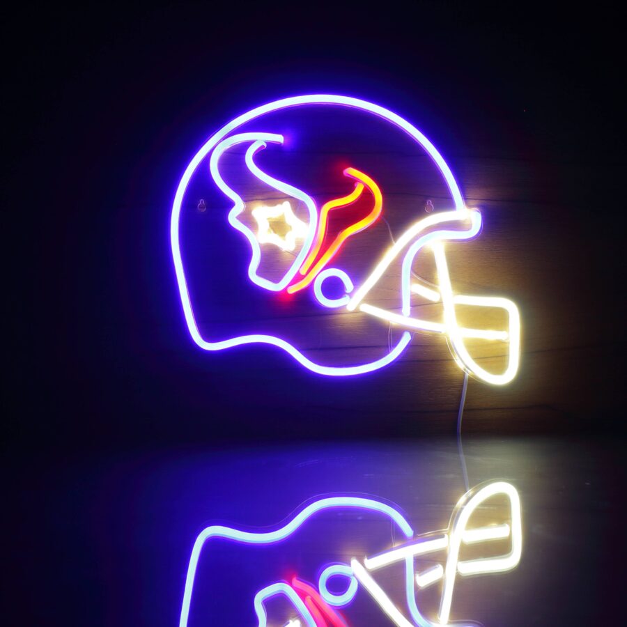 Helmet Houston Texans Bar Neon Flex Led Sign