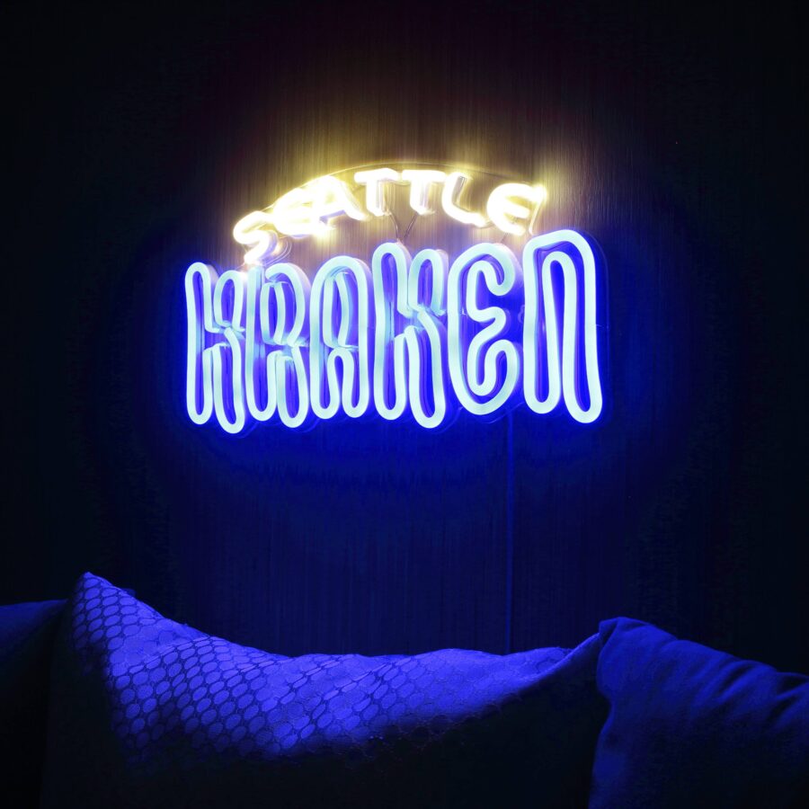 Seattle Kraken Large Flex Neon Led Sign Style 2 - Image 2
