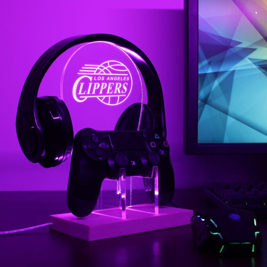 Los Angeles Clippers Led Gaming Headset Controller Stand - Image 4