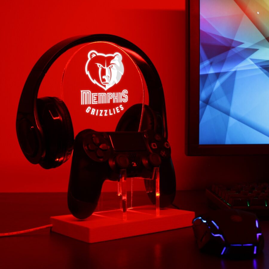 Memphis Grizzlies Led Gaming Headset Controller Stand - Image 3