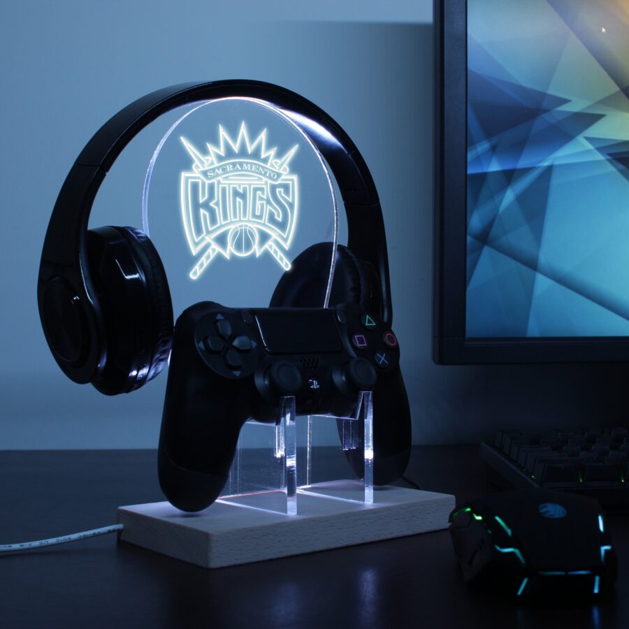 Sacramento Kings Led Gaming Headset Controller Stand - Image 4
