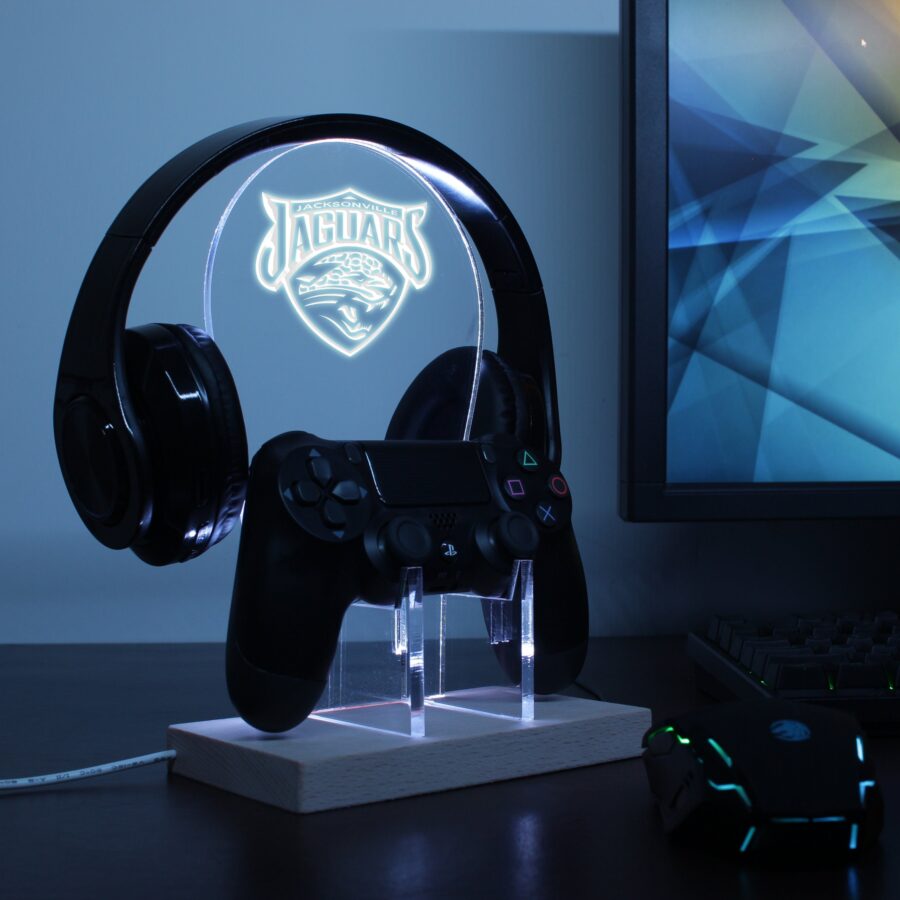 Jacksonville Jaguars Led Gaming Headset Controller Stand - Image 4